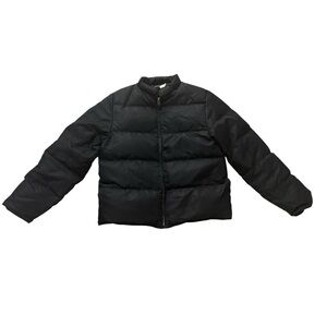 JCrew Sz Sm Cropped Black duck down feather winter coat Jacket